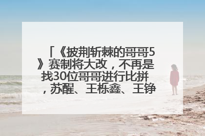 《披荆斩棘的哥哥5》赛制将大改，不再是找30位哥哥进行比拼，苏醒、王栎鑫、王铮亮、张远等多名男团选手被曝将参加