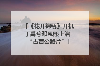 《花开锦绣》开机 丁禹兮邓恩熙上演“古言公路片”