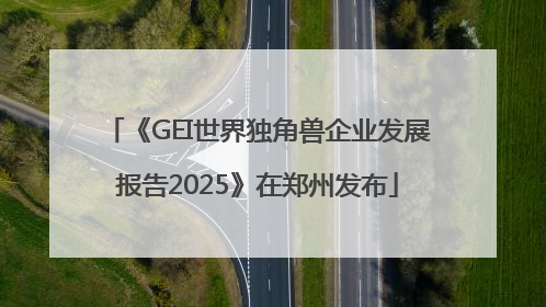 《GEI世界独角兽企业发展报告2025》在郑州发布