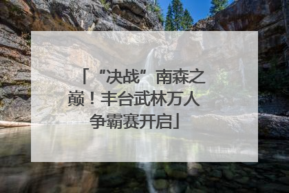 “决战”南森之巅！丰台武林万人争霸赛开启
