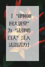 “律师巡回大讲堂”为“法律明白人”注入法治活力