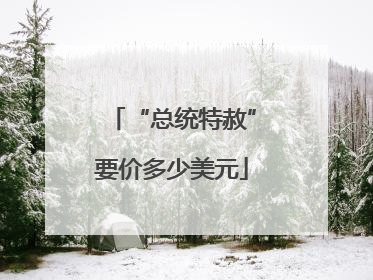 “总统特赦”要价多少美元