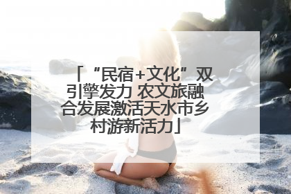 “民宿+文化”双引擎发力 农文旅融合发展激活天水市乡村游新活力