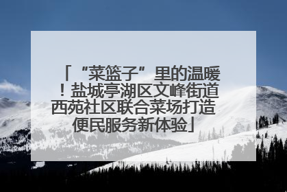 “菜篮子”里的温暖！盐城亭湖区文峰街道西苑社区联合菜场打造便民服务新体验