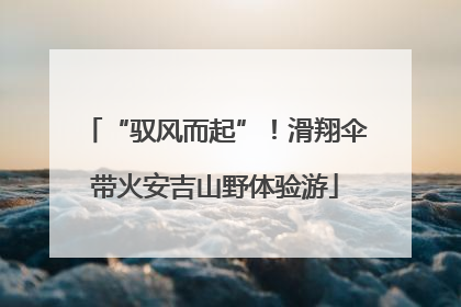 “驭风而起”！滑翔伞带火安吉山野体验游