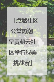 点燃社区公益热潮 呈贡朝云社区举行绿美挑战赛