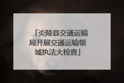 炎陵县交通运输局开展交通运输领域执法大检查