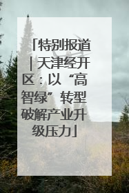 特别报道｜天津经开区：以“高智绿”转型破解产业升级压力