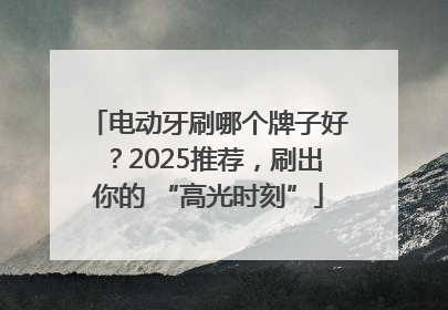 电动牙刷哪个牌子好？2025推荐，刷出你的 “高光时刻”