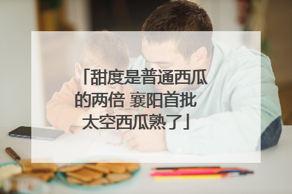 甜度是普通西瓜的两倍 襄阳首批太空西瓜熟了