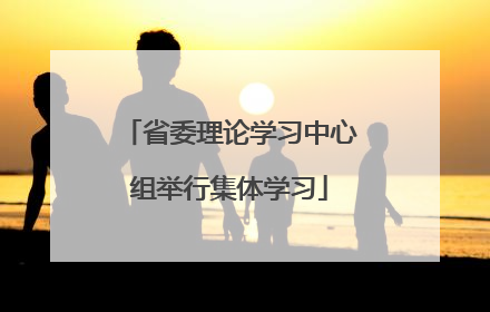 省委理论学习中心组举行集体学习