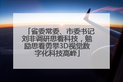 省委常委、市委书记刘非调研思看科技，勉励思看勇攀3D视觉数字化科技高峰