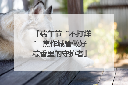 端午节“不打烊” 焦作城管做好粽香里的守护者