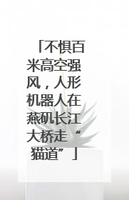 不惧百米高空强风，人形机器人在燕矶长江大桥走“猫道”