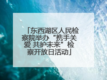 东西湖区人民检察院举办“携手关爱 共护未来”检察开放日活动