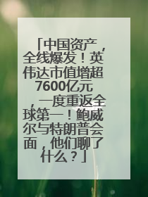 中国资产，全线爆发！英伟达市值增超7600亿元，一度重返全球第一！鲍威尔与特朗普会面，他们聊了什么？