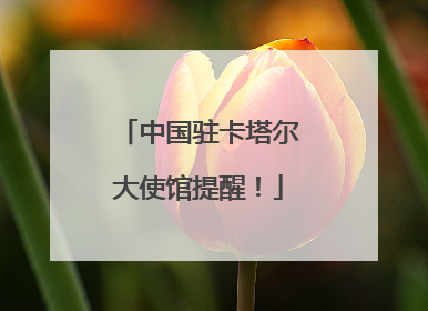 中国驻卡塔尔大使馆提醒！