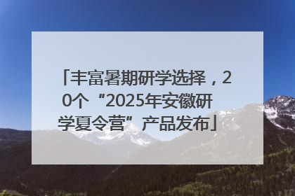 丰富暑期研学选择，20个“2025年安徽研学夏令营”产品发布