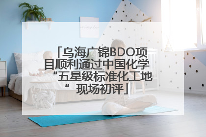 乌海广锦BDO项目顺利通过中国化学“五星级标准化工地”现场初评