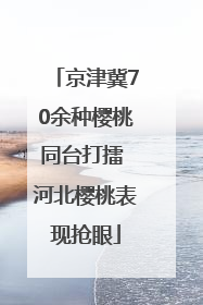 京津冀70余种樱桃同台打擂 河北樱桃表现抢眼