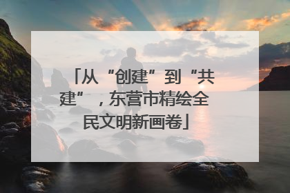 从“创建”到“共建”，东营市精绘全民文明新画卷