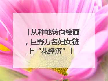 从种地转向绘画，巨野万名妇女链上“花经济”
