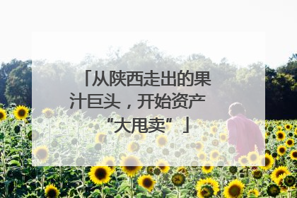 从陕西走出的果汁巨头，开始资产“大甩卖”