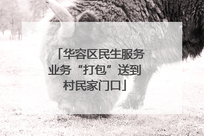 华容区民生服务业务“打包”送到村民家门口
