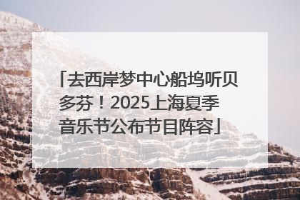 去西岸梦中心船坞听贝多芬！2025上海夏季音乐节公布节目阵容
