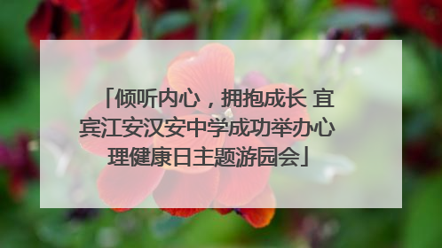 倾听内心，拥抱成长 宜宾江安汉安中学成功举办心理健康日主题游园会