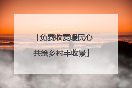 免费收麦暖民心 共绘乡村丰收景