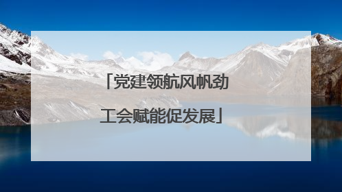 党建领航风帆劲 工会赋能促发展