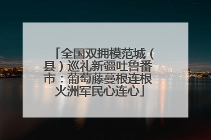 全国双拥模范城（县）巡礼新疆吐鲁番市：葡萄藤蔓根连根 火洲军民心连心
