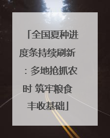 全国夏种进度条持续刷新：多地抢抓农时 筑牢粮食丰收基础