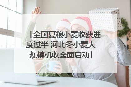 全国夏粮小麦收获进度过半 河北冬小麦大规模机收全面启动