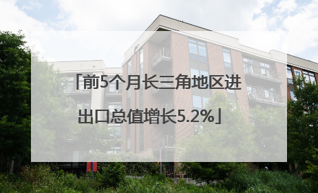 前5个月长三角地区进出口总值增长5.2%