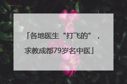 各地医生“打飞的”,求教成都79岁名中医