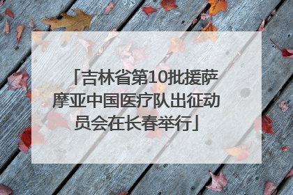 吉林省第10批援萨摩亚中国医疗队出征动员会在长春举行