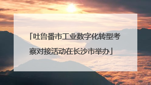 吐鲁番市工业数字化转型考察对接活动在长沙市举办