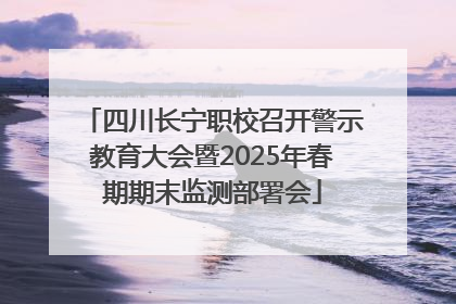 四川长宁职校召开警示教育大会暨2025年春期期末监测部署会