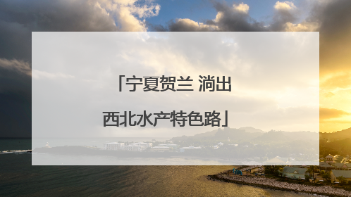 宁夏贺兰 淌出西北水产特色路