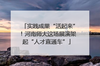 实践成果“活起来”！河南师大这场展演架起“人才直通车”