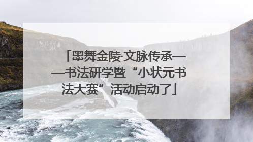 墨舞金陵·文脉传承——书法研学暨“小状元书法大赛”活动启动了