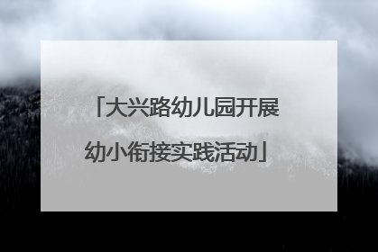 大兴路幼儿园开展幼小衔接实践活动