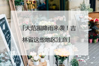 大范围降雨来袭！吉林省这些地区注意