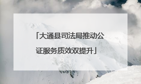 大通县司法局推动公证服务质效双提升