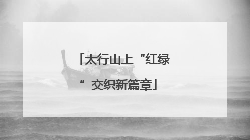 太行山上“红绿”交织新篇章