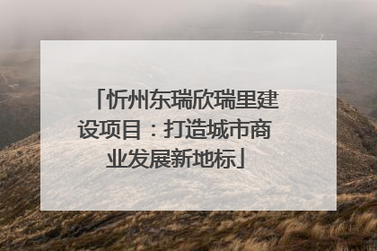 忻州东瑞欣瑞里建设项目：打造城市商业发展新地标