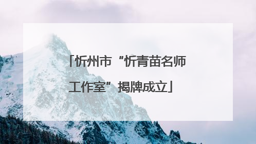 忻州市“忻青苗名师工作室”揭牌成立