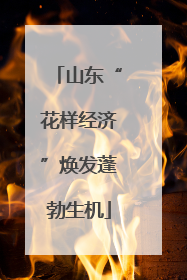 山东“花样经济”焕发蓬勃生机